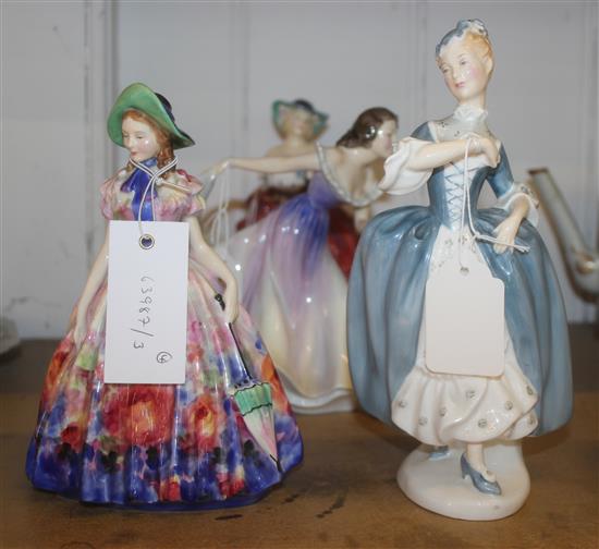 Four Royal Doulton figurines